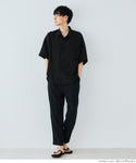 WEB限定セール★2690円→990円 シャツ メンズ レギュラーカラー ゆったり 半袖 ボタン 羽織り シンプル ミディアム丈 無地 半袖シャツ 薄手生地 メール便可 24ss coca コカ