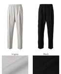 セール★2990円→2490円 パンツ メンズ リラックスパンツ ロング丈 イージーパンツ センタープレス ウエストゴム ポケット 薄手 無地  きれいめ メール便不可 24ss coca コカ
