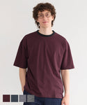 セール★1290円→550円 Tシャツ メンズ カットソー ボーダー オーバーサイズ クルーネック リブ 半袖 コットン ミディアム丈 カジュアル メール便不可 24ss