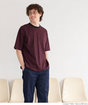 セール★1290円→550円 Tシャツ メンズ カットソー ボーダー オーバーサイズ クルーネック リブ 半袖 コットン ミディアム丈 カジュアル メール便不可 24ss